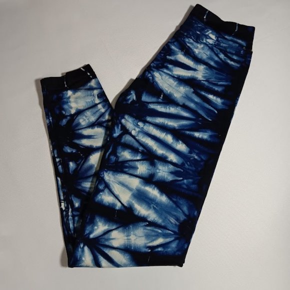 NUX Blue/White Tie Dye Leggings - Picture 3 of 4